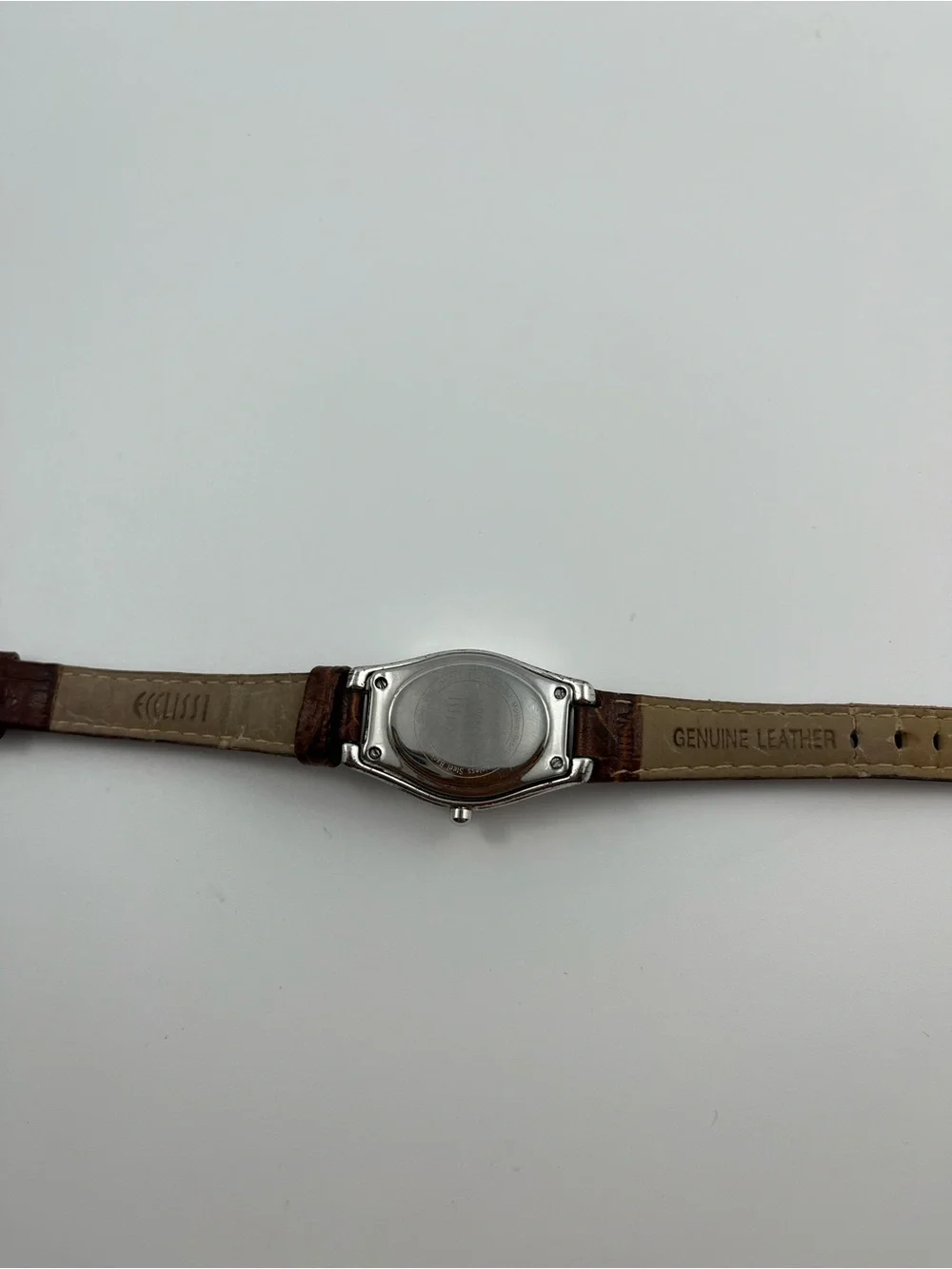 925 Sterling Silver Watch Case Space Age Analog Wrist Watch Mother of Pearl